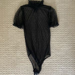 Polly & Esther black sheet dotted bodysuit